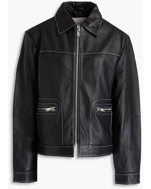 DEADWOOD Gibbs Leather Jacket - Black