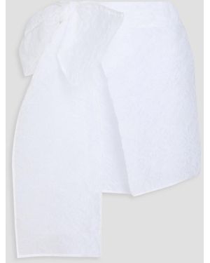 Cecilie Bahnsen Gigi Bow-Detailed Cloqué Mini Skirt - White
