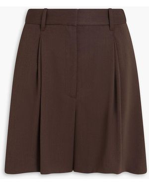 A.Emery Astor Pleated Wool Shorts - Brown