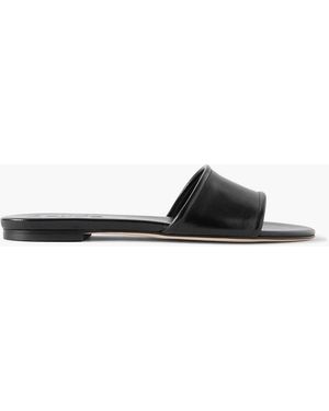 Aeyde Sumi Leather Slides - Black