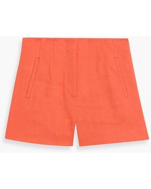 Veronica Beard Jazmin Linen-Blend Twill Shorts - Red