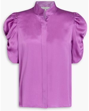 FRAME Bluse aus seidenjacquard - Lila