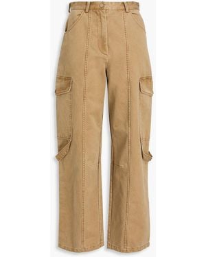 Sandro Cotton-Gabardine Cargo Trousers - Natural