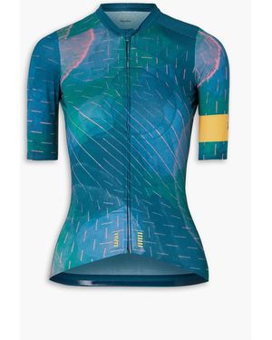 Rapha 100 Pro Team Aero Printed Stretch Cycling Jersey - Blue
