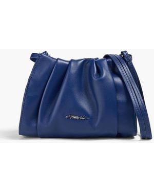 セール 3.1 Phillip Lim 編み込みレザー バケット バッグ ブルー 3.1 PHILLIP LIM 編み込みレザー バケットバッグ | THE OUTNET