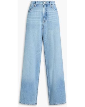 GOOD AMERICAN Good Standard Ease Low-Rise Wide-Leg Jeans - Blue