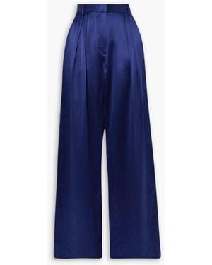 Michael Lo Sordo Boy Silk Wide-leg Trousers - Blue