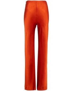 Rosetta Getty Hose mit weitem bein aus glänzendem crêpe - Rot