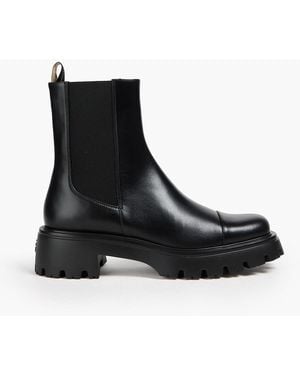 Stuart Weitzman Emerson Leather Platform Chelsea Boots - Black