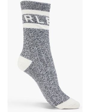 Varley Cotton-blend Jacquard Socks - Grey