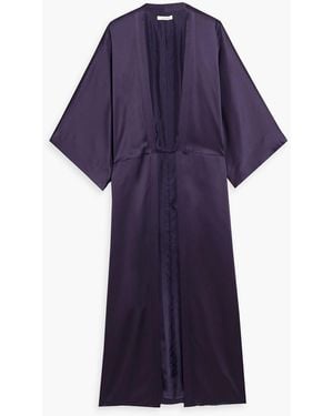 The Sei Silk-Satin Kimono - Blue
