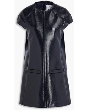 Courreges Cotton-blend Vinyl Mini Dress - Black