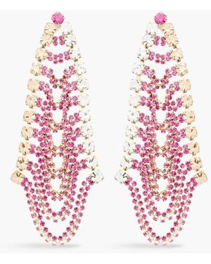 Rosantica Gold-tone Crystal Earrings - Red