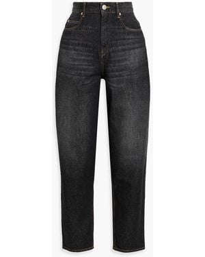Isabel Marant Corsy High-Rise Tapered Jeans - Black