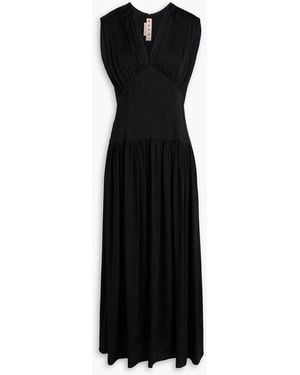 Marni Floral-Jacquard Midi Dress - Black
