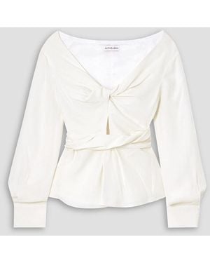 Altuzarra Prasini Twist-front Cutout Crepe Top - White