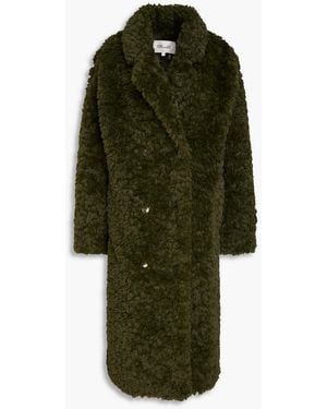 Diane von Furstenberg Melanie Double-Breasted Plush Coat - Green
