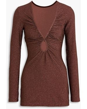 Johanna Ortiz Filigrana De Fiesta Cutout Stretch-Knit Top - Brown