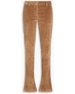 Dolce & Gabbana Cotton-Blend Corduroy Slim-Leg Trousers - Brown