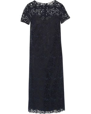 Nina Ricci Cotton-Blend Lace Midi Dress - Blue