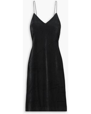 NINETY PERCENT Leah Micromodal-blend Velour Midi Dress - Black