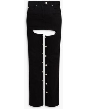 Courreges Cutout High-Rise Flared Jeans - Black