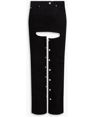 Courreges Cutout High-Rise Flared Jeans - Black