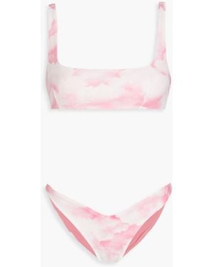 ROTATE BIRGER CHRISTENSEN Pearla bikini mit print - Pink