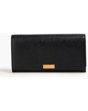 Thom Browne Continental portemonnaie aus narbenleder - Schwarz