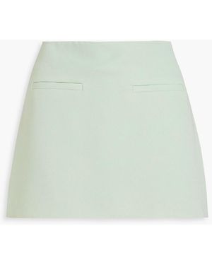 Veronica Beard Alida Skirt-Effect Crepe Shorts - Green