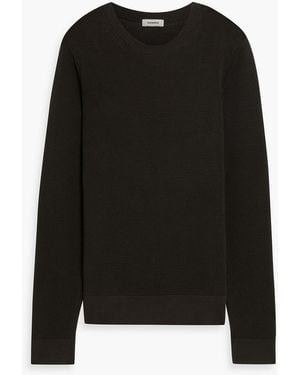 Sandro Waffle-Knit Cotton Jumper - Black