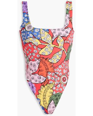 Mara Hoffman Idalia bedruckter badeanzug - Rot