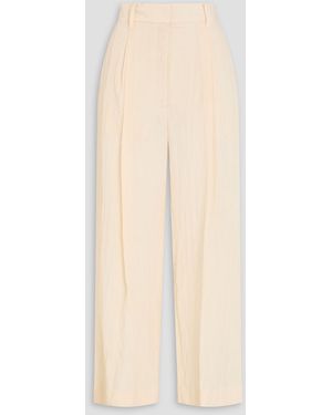 A.Emery Goddard Crinkled-shell Wide-leg Trousers - Natural