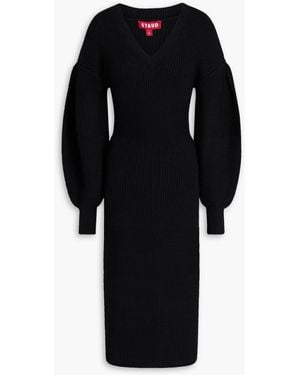 STAUD Carnation Knitted Dress - Black