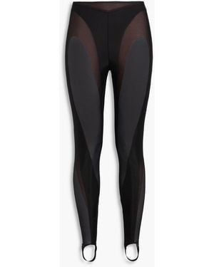 Mugler Stretch Stirrup Leggings - Black