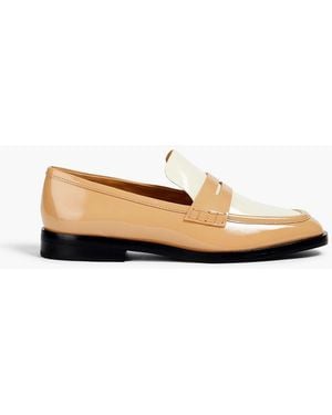 3.1 Phillip Lim Alexa Two-tone Patent-leather Loafers - White