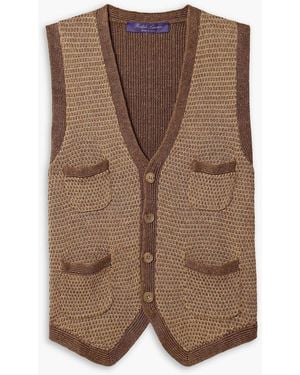 Ralph Lauren Weste aus einer leinen-seidenmischung - Braun