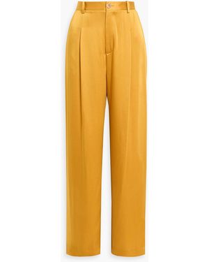 LAPOINTE Satin Straight-Leg Pants - Yellow