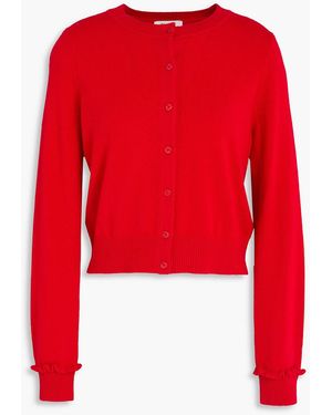 Sandro Wool And Cashmere-blend Cardigan - Red