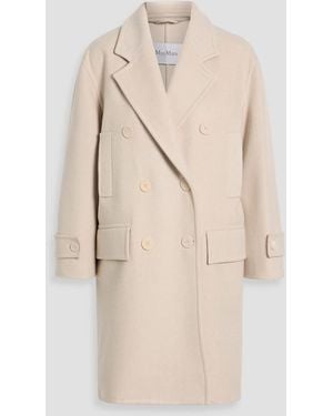 Max Mara Nogara Double-Breasted Wool And Cashmere-Blend Felt Coat - Natural