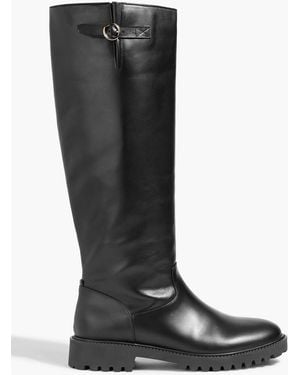 Bally Dakota Leather Knee Boots - Black