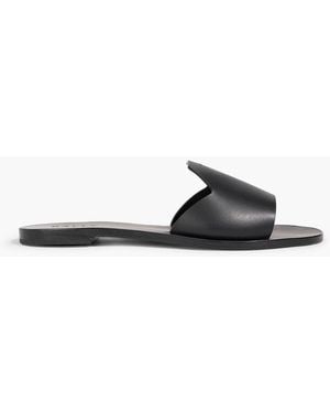 Bally Positano Leather Slides - Black