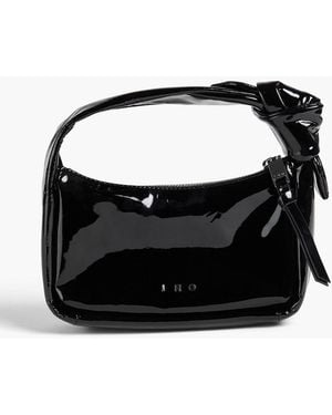 IRO Knotted Patent-Leather Tote - Black