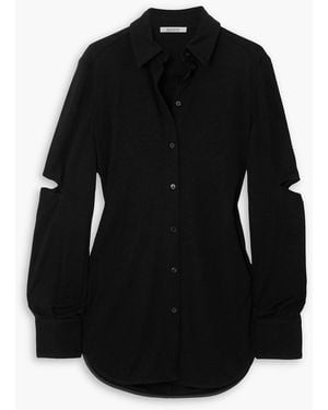 Gauchère Cutout Jersey Shirt - Black