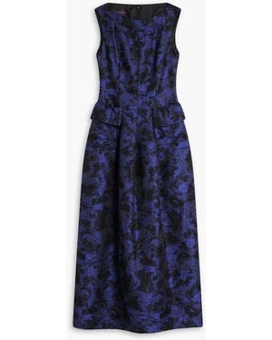 Talbot Runhof Enzian Sequin-Embellished Jacquard Gown - Blue