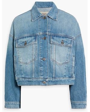 Weekend by Maxmara Fiumana Cropped Denim Jacket - Blue