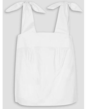 See By Chloé Tie-detailed Cotton-poplin Top - White