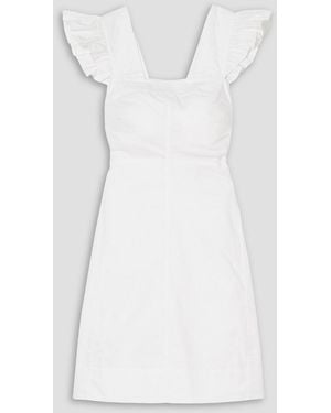 See By Chloé Ruffled Cotton-poplin Mini Dress - White