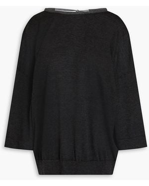 Brunello Cucinelli Bead-embellished Cashmere Jumper - Black