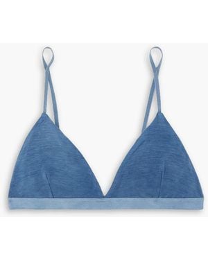 Baserange Mississippi Stretch-bamboo Lyocell Soft-cup Bra - Blue